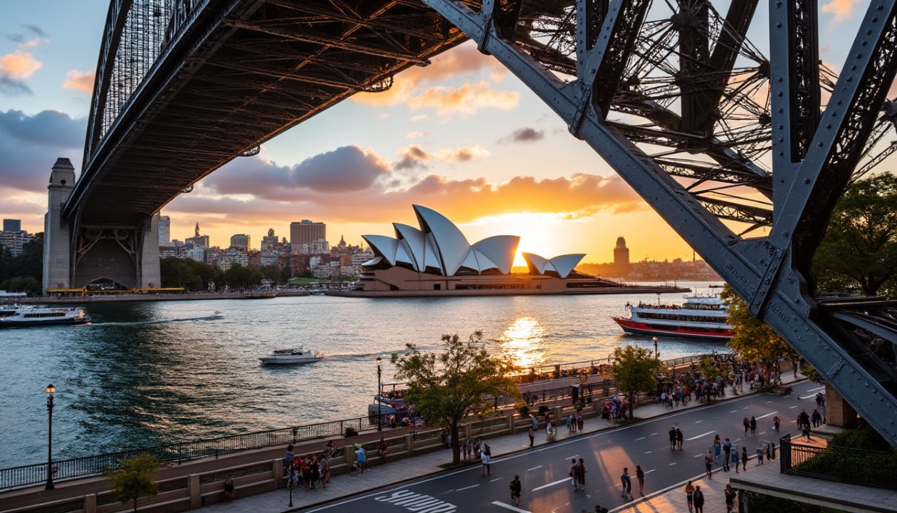 Vue du pont de Sydney et de l'Opéra